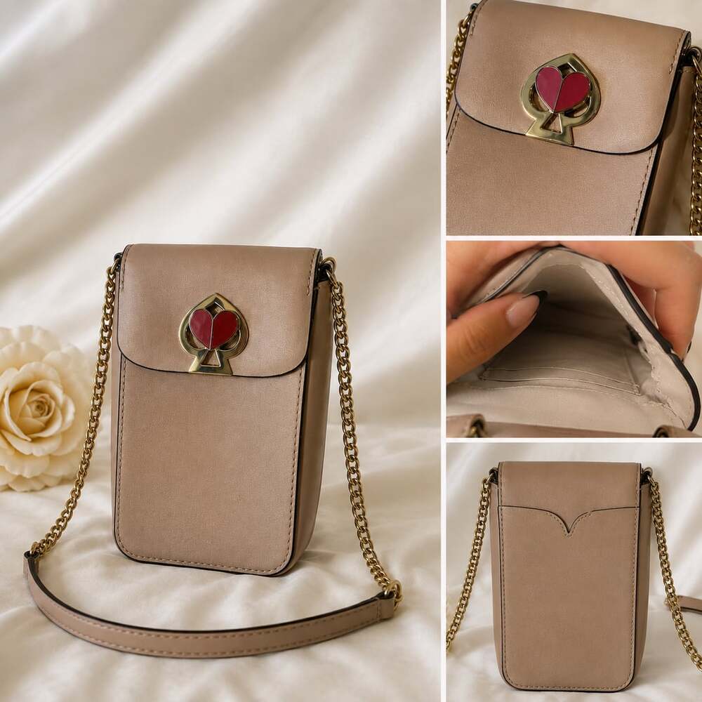 Kate Spade New York Crossbody Purse Blush Pink Leather